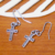 Silver Cross Earring