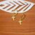 Gold cross Earring